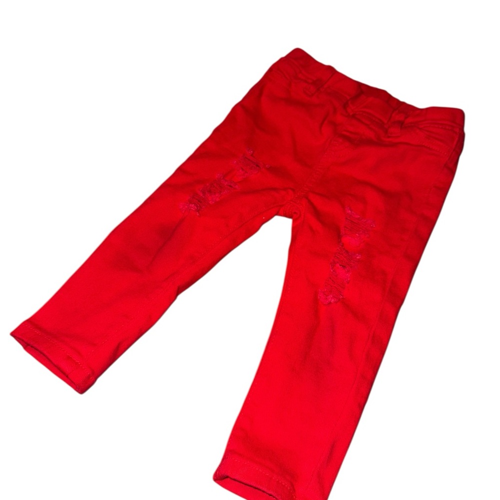 Red Toddler Ripped Jeans - Picture 2 of 3